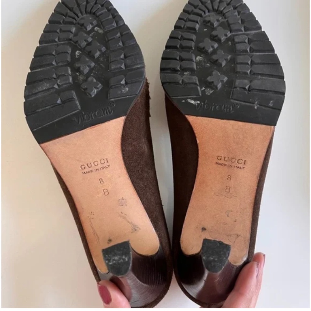 Gucci horsebit suede heels - Picture 7 of 7